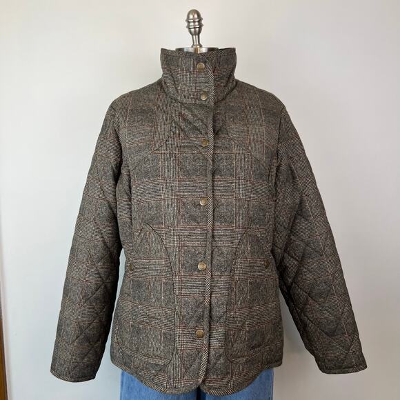 NWT Eddie Bauer Women's Quilted Plaid Water Repellent Insulated Field Jacket XL - Picture 4 of 13